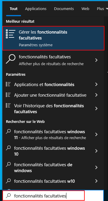 FonctionnalitesFacultatives