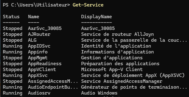 Get-Service