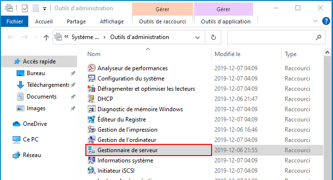 Outils d&#39;administration