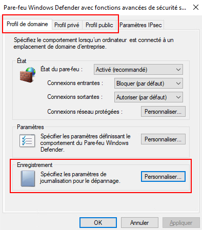 PropriétésProfiles