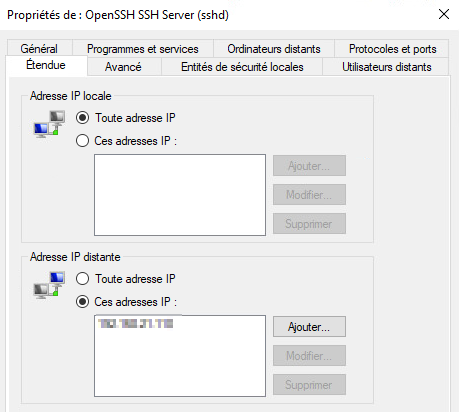 RegleWindowsOpenSSH