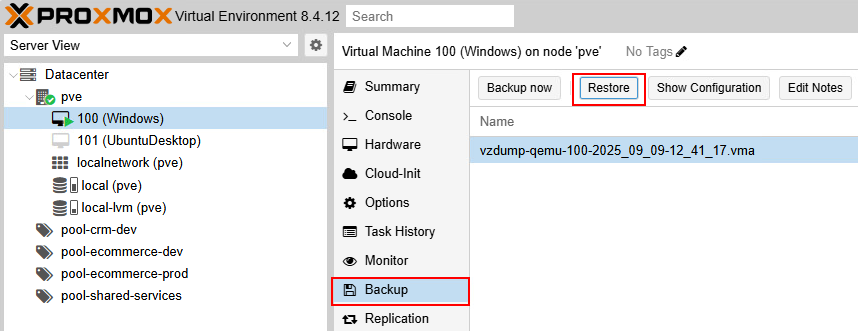 RestoreBackup