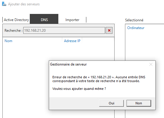 Serveur via DNS