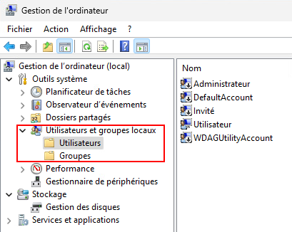 UtilisateursPrédéfinis